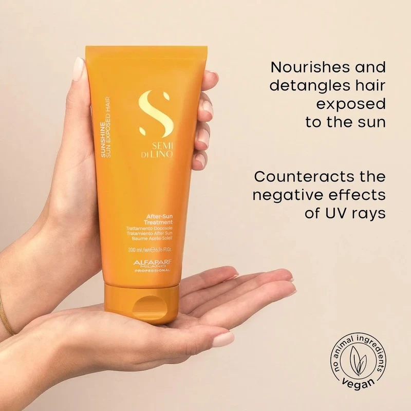 Mască pentru păr Alfaparf Semi di Lino Sunshine After-Sun Treatment 200 ml 3