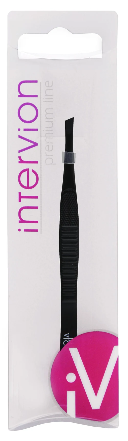 Inter-Vion Premium Line Stainless Steel Slant Eyebrow Tweezer