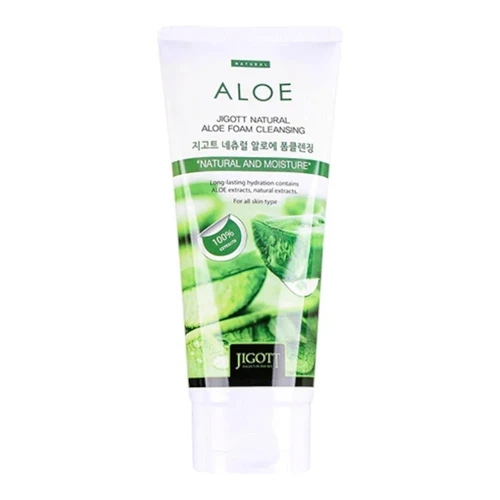 Spuma p/u curatarea fetei Jigott Natural Aloe Foam Cleansing 180ml