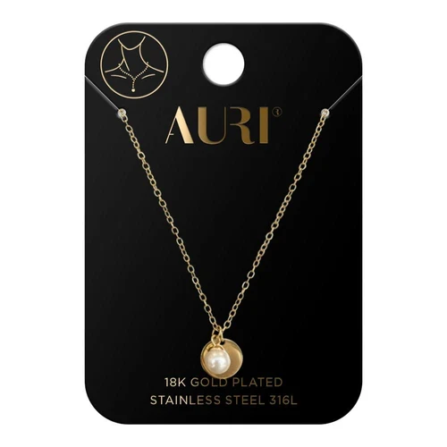 Lantisor cu pandativ AURI Necklace With Pearl And Plaque
