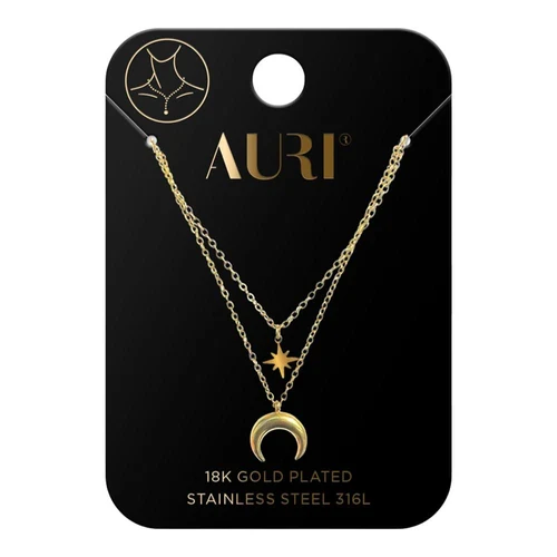 Lantisor cu pandativ AURI Necklace Star And Crescent