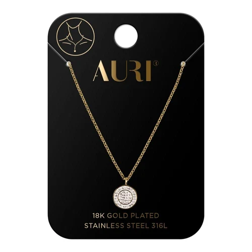 Lantisor cu pandativ AURI Necklace With Zircon Circle