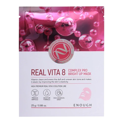 Маска для лица ENOUGH Real Vita 8 Complex Pro Bright Up Mask