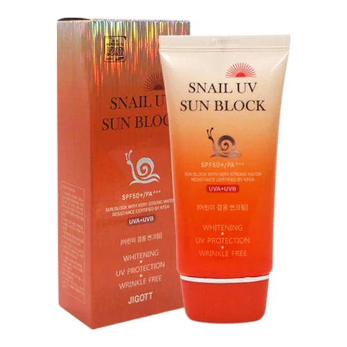 Protecție solară pentru față Jigott Snail UV Sun Block Cream SPF50 70 ml