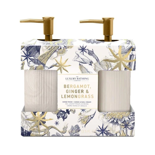 Box Cadou The Luxury Bathing Bergamot, Ginger & Lemongrass, Heavenly Hands, 2 pcs x 400ml