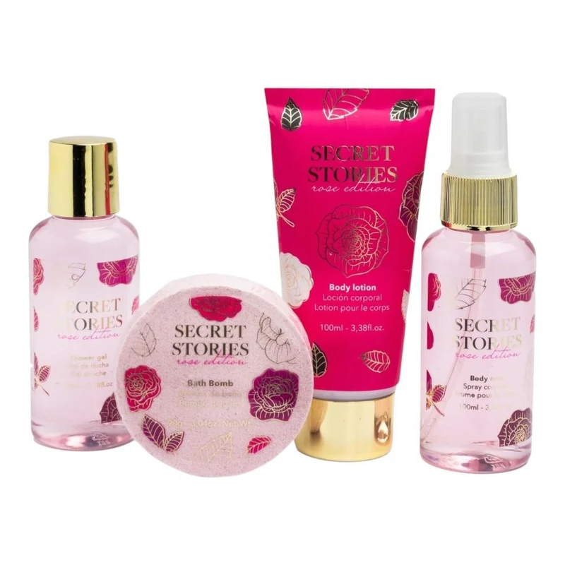 Подарочный набор IDC Institute Secret Stories Rose Edition Bath Gift Set 4 pcs. 3