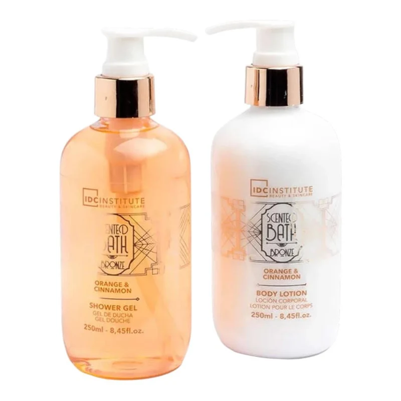 Подарочный набор IDC Institute Scented Bath Bronze Metallic Duo Set Orange & Cinnamon – Bath Set 2 pcs. 3