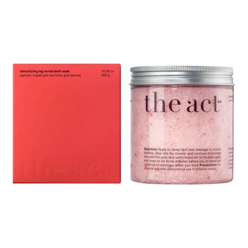 Exfoliant de corp The Act Detoxifying leg scrub/bath soak 300 g
