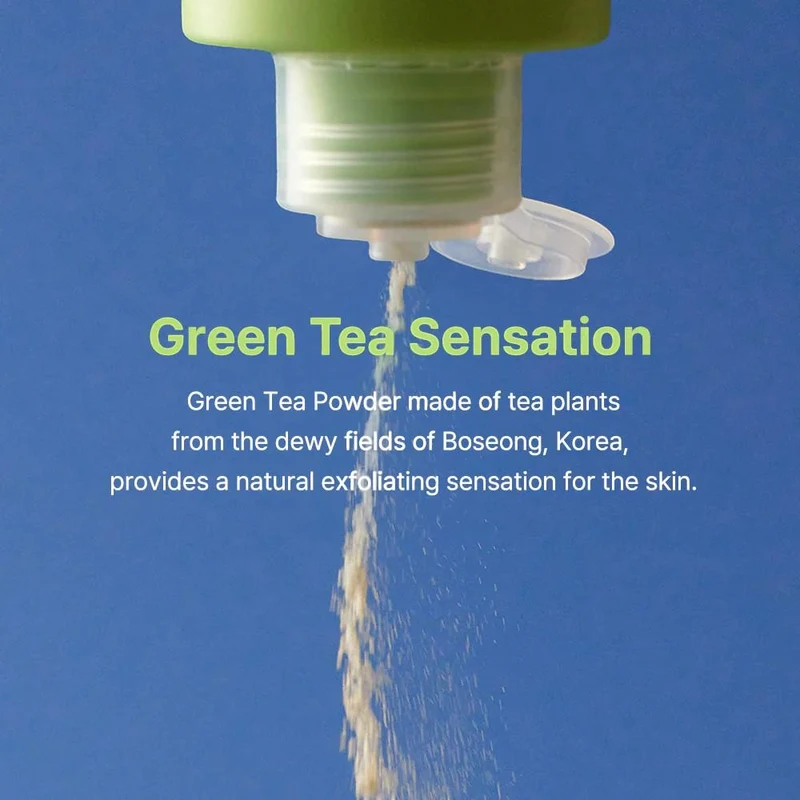 Exfoliant de fata By Wishtrend Green Tea & Enzyme Powder Wash, 110 g 2