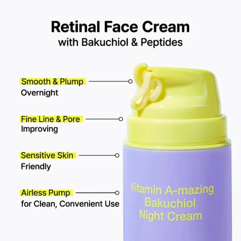 Крем для лица By Wishtrend Vitamin A-mazing Bakuchiol Night Cream 30 мл 3