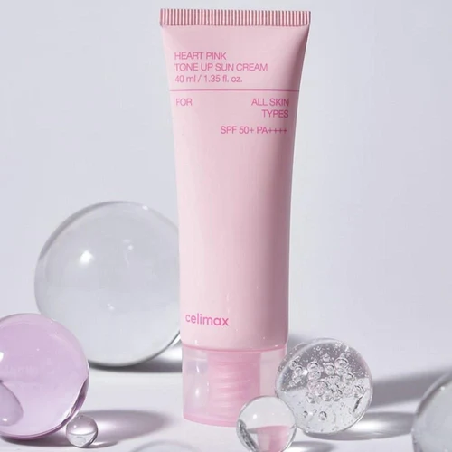Protecție solară pentru față Celimax Heart Pink Tone Up Sun Cream SPF50+ PA++++ 40 ml