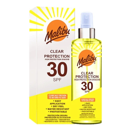 Spray cu protectie solara Malibu SPF30 Clear Protection Spray 250 ml
