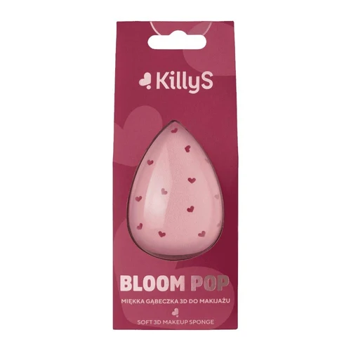 Burete aplicator pentru fond de ten KillyS Bloom Pop 3D Makeup Sponge - Heart Motif
