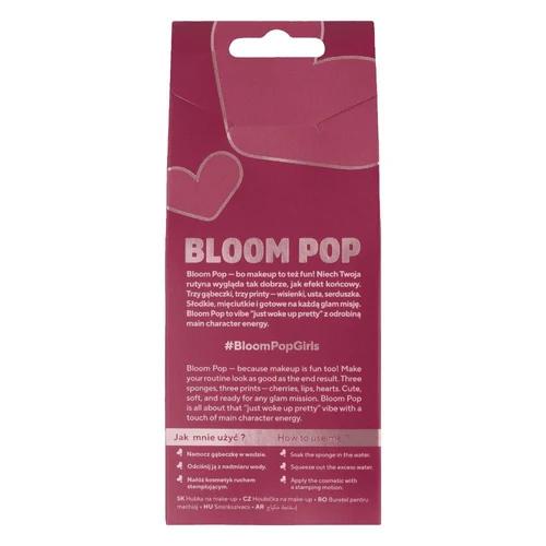 Burete aplicator pentru fond de ten KillyS Bloom Pop 3D Makeup Sponge - Heart Motif