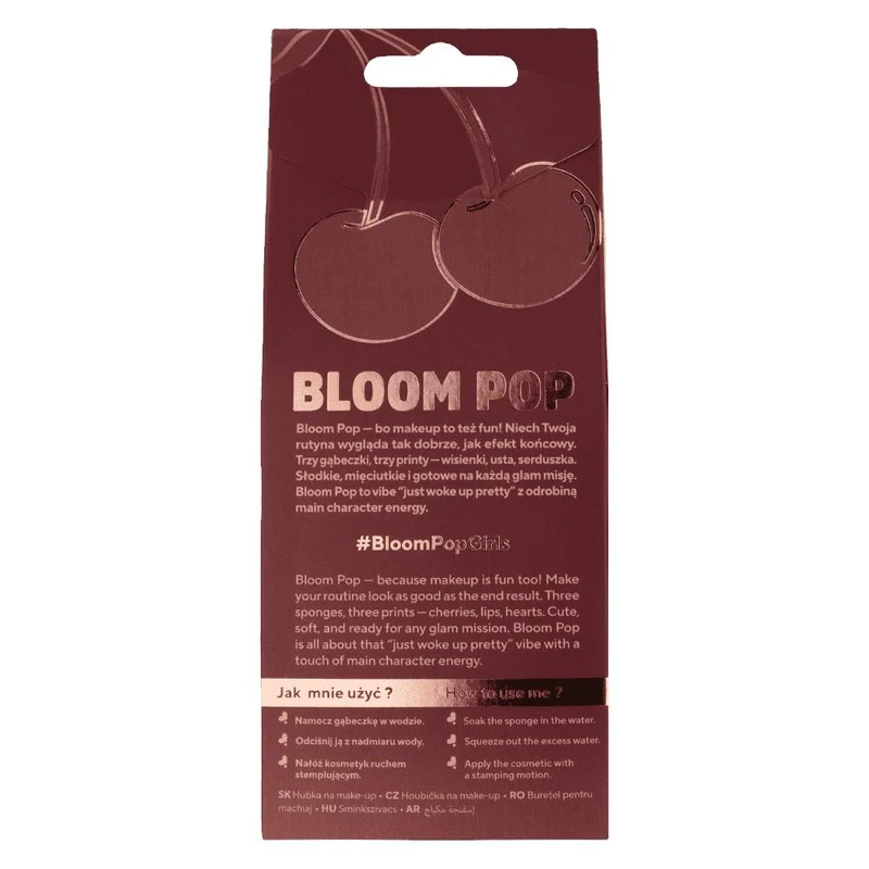 Burete aplicator pentru fond de ten KillyS loom Pop 3D Makeup Sponge - Cherry Blossom Motif 3