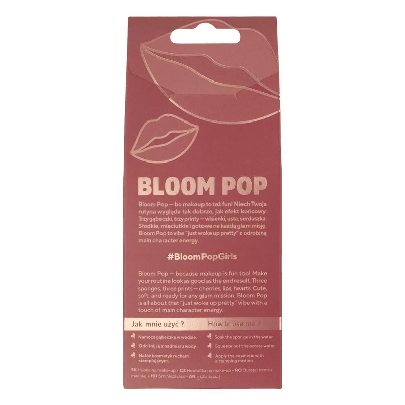 Burete aplicator pentru fond de ten KillyS Bloom Pop 3D Makeup Sponge - Lip Motif 3
