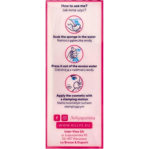 Burete aplicator pentru fond de ten KillyS 3D Makeup Sponge - Pink