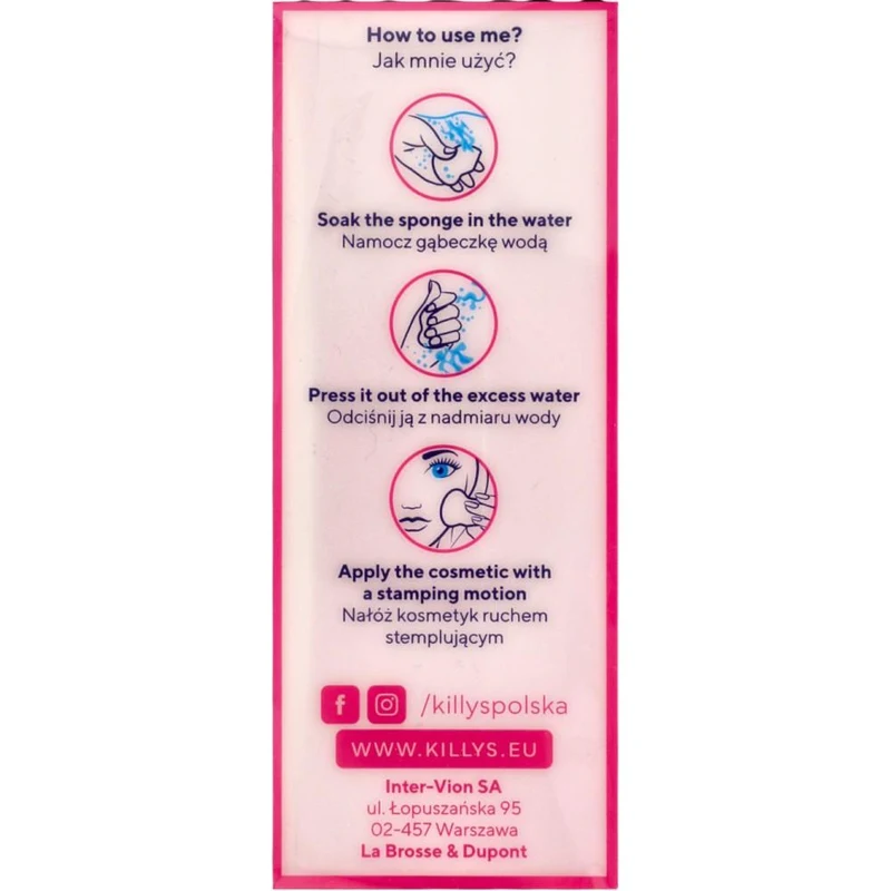 Burete aplicator pentru fond de ten KillyS 3D Makeup Sponge - Pink 4
