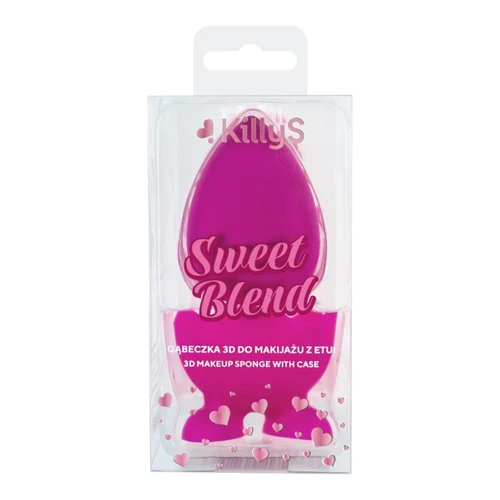 Burete aplicator pentru fond de ten KillyS Sweet Blend 3D Makeup Sponge with Case, Pink