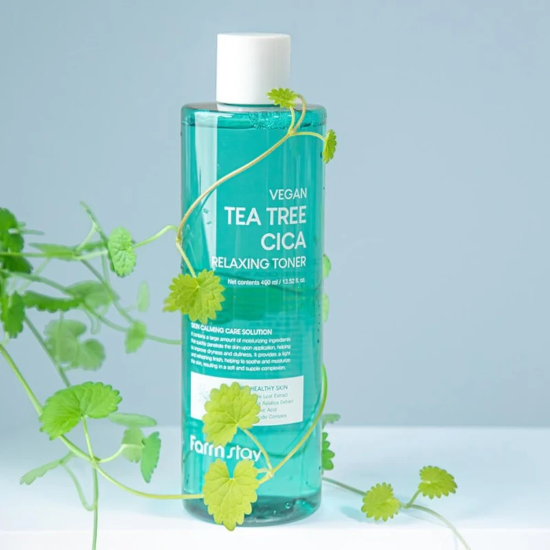 Tonic p/u fata Farmstay Vegan Tea Tree Cica Relaxing Toner 400 ml 3