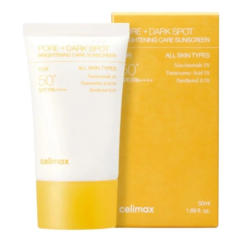 Protecție solară pentru față Celimax Pore+Dark Spot Brightening Care Sunscreen SPF50+ PA++++ 50ml