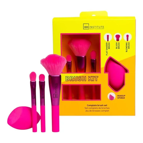 Set pensule p/u machiaj IDC Institute Makeup Brushes & Blender Set 4pcs