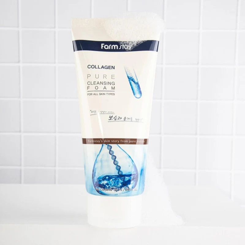 Spuma p/u curatarea fetei Farmstay Collagen Pure Cleansing Foam 180 ml 3