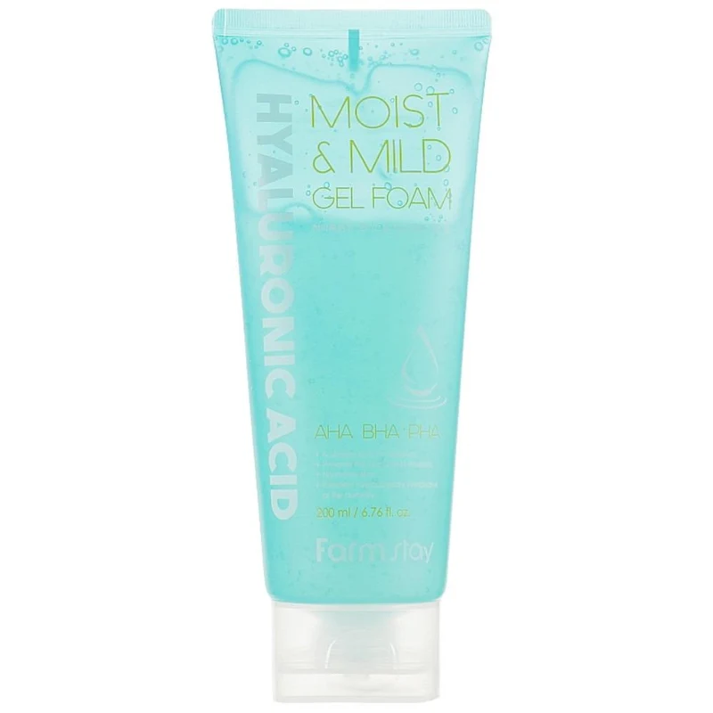 Spuma p/u curatarea fetei Farmstay Hyaluronic Acid Moist & Mild Gel Foam 200ml 2