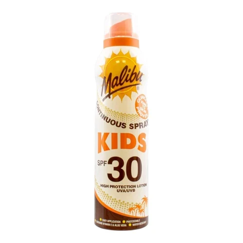 Lotiune cu protectie solara Malibu Kids Cont Spray SPF30 175ml