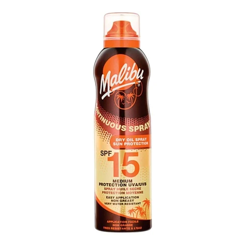 Масло для загара Malibu Cont Dry Oil Spray SPF15 175ml