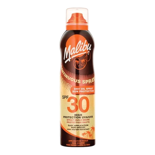 Масло для загара Malibu Cont Dry Oil Spray SPF30 175ml