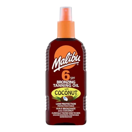 Масло для загара Malibu Bronzing Tan Oil Coco SPF6 200ml