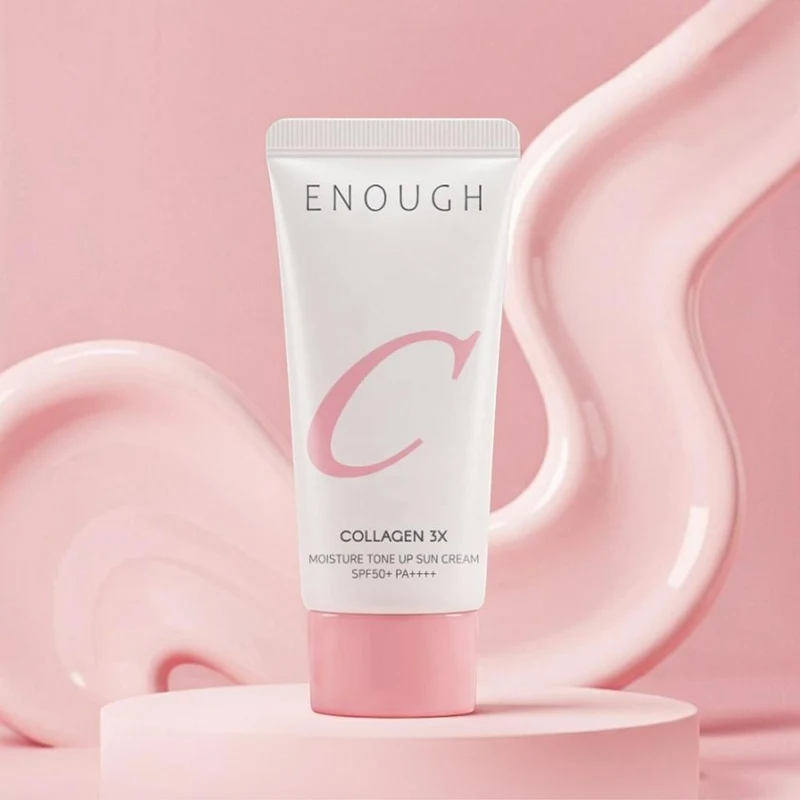 Солнцезащитный крем ENOUGH Collagen 3X Moisture Tone-Up Sun Cream SPF50+ PA++++ 50g 2