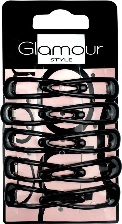 Accesoriu par Glamour Hair Clips 5pcs Medium Black