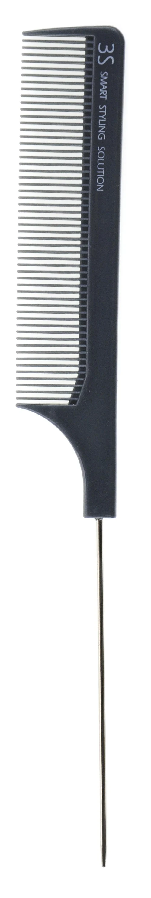 Inter-Vion 3S Metal Pin‑Tail Comb for Haircut & Styling