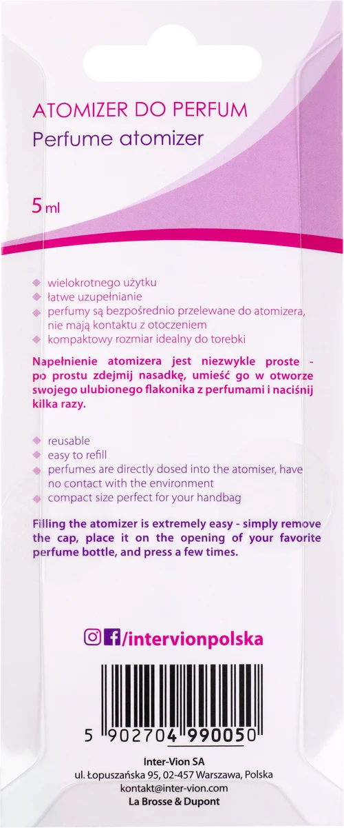 Dozator Inter‑Vion Colour Mix Perfume Atomiser