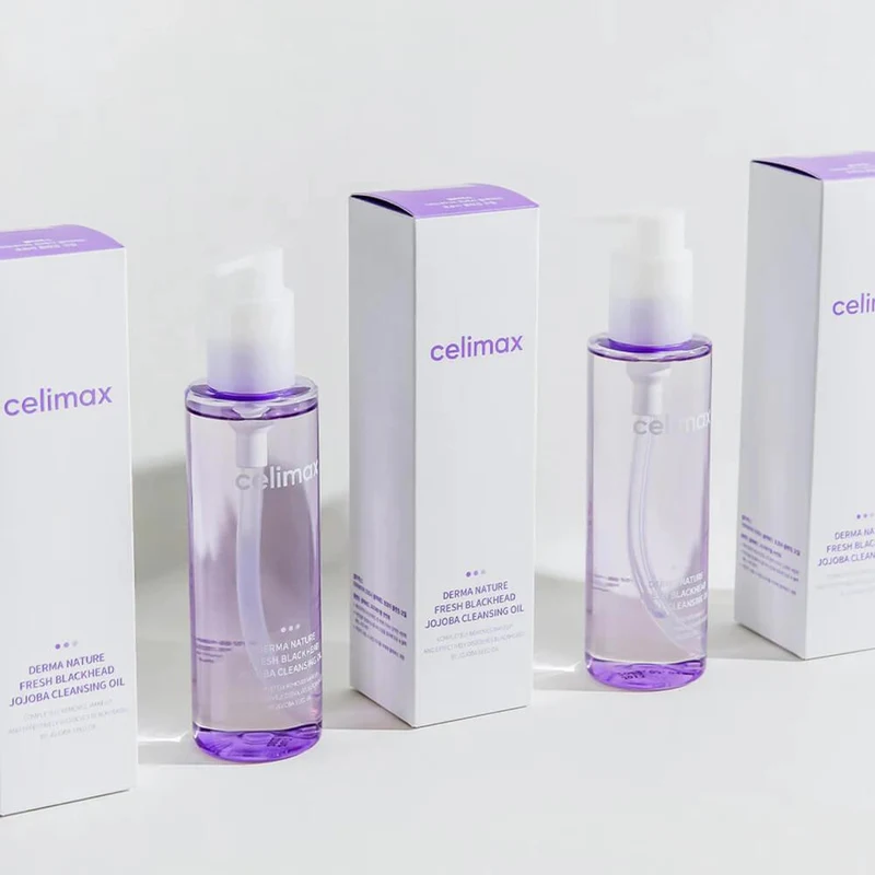 Очищающее масло для лица Celimax Derma Nature Fresh Blackhead Jojoba Cleansing Oil 4