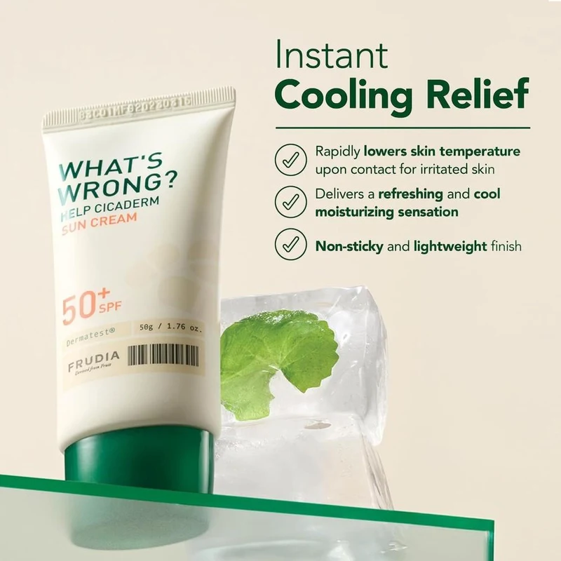 Protecție solară pentru față Frudia What'S Wrong Help Cicaderm Sun Cream 50g 2