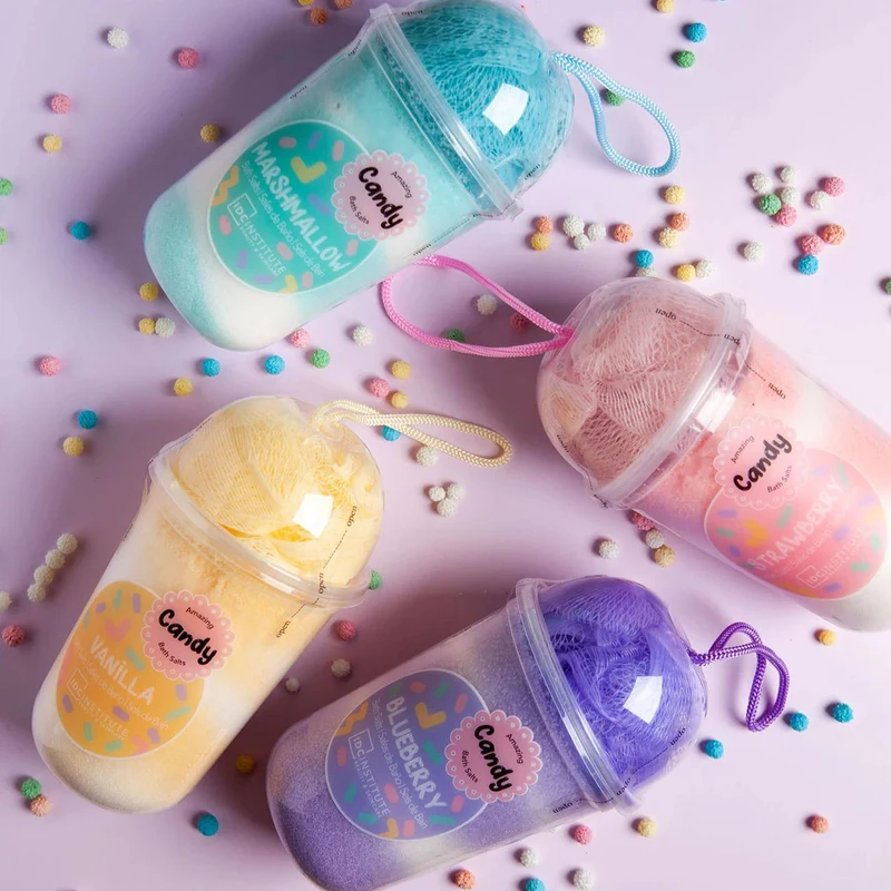 Соль для ванны IDC Institute Candy Pack Bath Salts + Sponge 570g 5