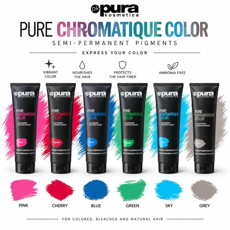 Mască nuanţatoare pentru păr Pura Kosmetica Chromatique Colour 2
