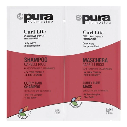 Набор для ухода за волосами Pura Kosmetica Curl Life 15 ml + 15 ml