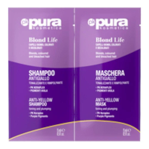 Набор для ухода за волосами Pura Kosmetica Blond Life Anti-Yellow 15 ml + 15 ml