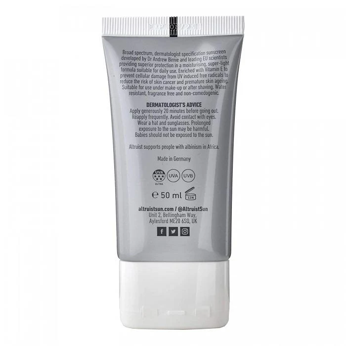 Protecție solară pentru față ALTRUIST Sunscreen Face Fluid SPF50 50 ml 3