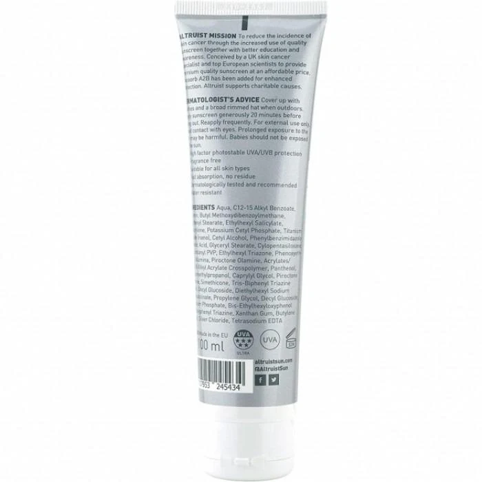 Crema cu protectie solara ALTRUIST Sunscreen SPF50 100 ml 2