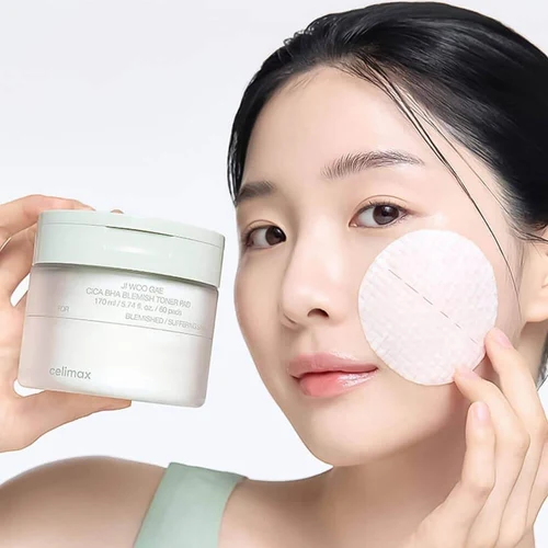 Tonic p/u fata Celimax Ji Woo Gae Cica BHA Blemish Toner Pad 60 pcs