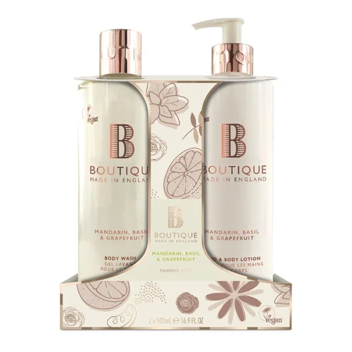 Set ingrijire p/u corp Boutique Mandarin, Basil & Grapefruit Body Care Duo