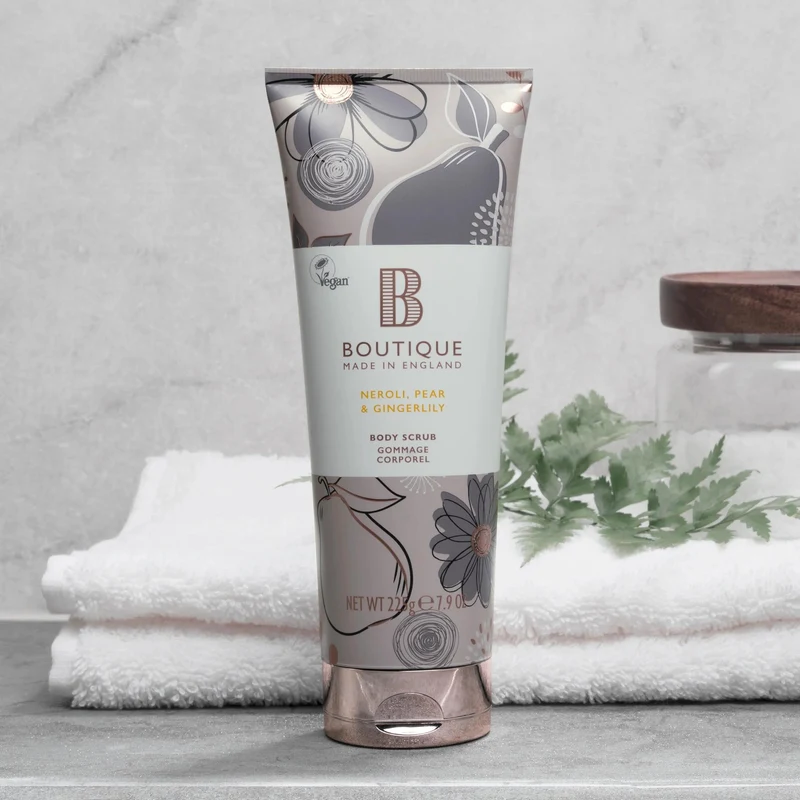 Скраб для тела Boutique Neroli, Pear & Gingerlily Body Scrub 225g 2