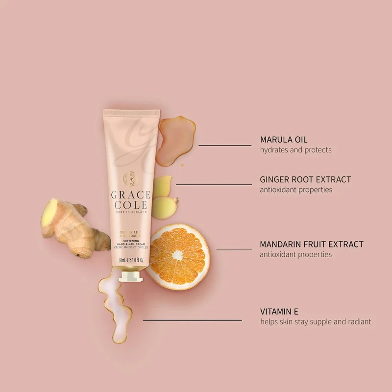 Крем для рук Grace Cole Ginger Lily & Mandarin Hand and Nail Cream 30ml 2