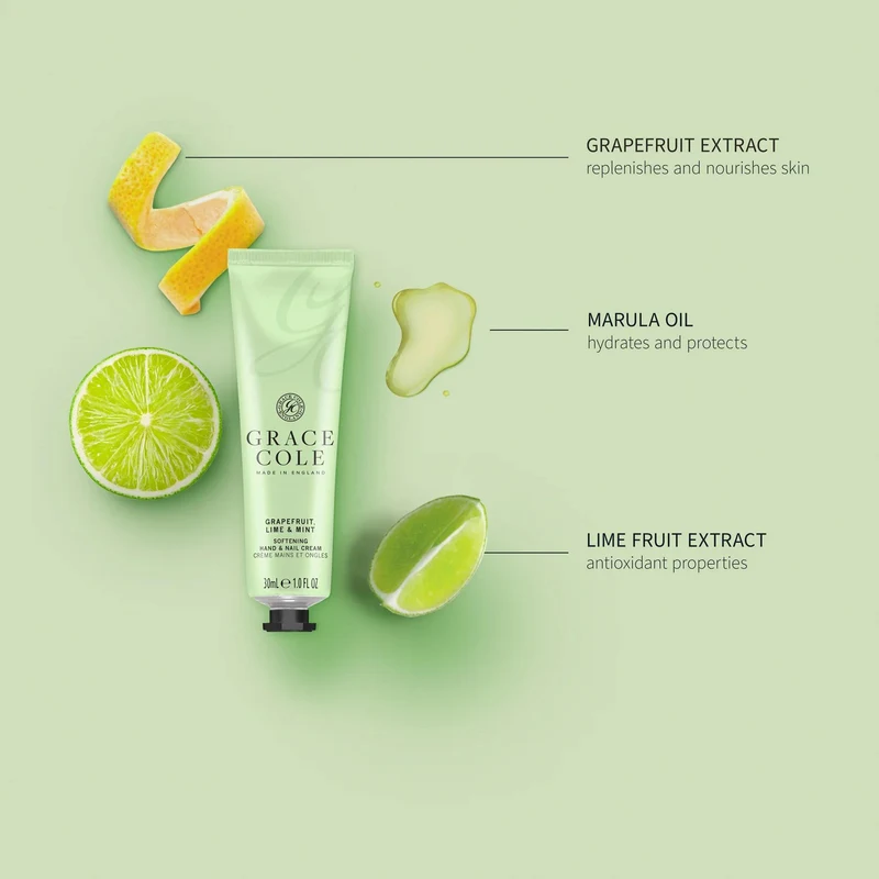 Крем для рук Grace Cole Grapefruit Lime & Mint Hand and Nail Cream 30ml 2