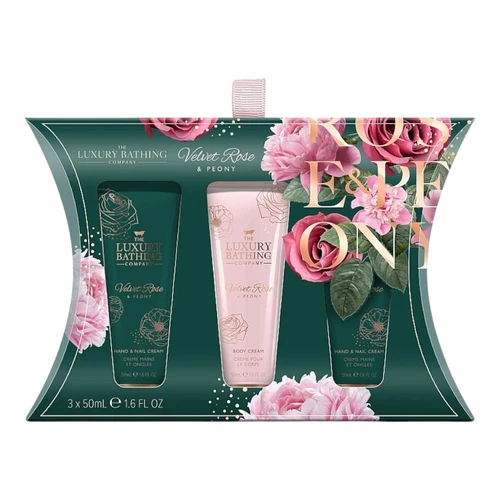 Box Cadou The Luxury Bathing Velvet Rose & Peony, Restoring Trio Gift Set 3pcs